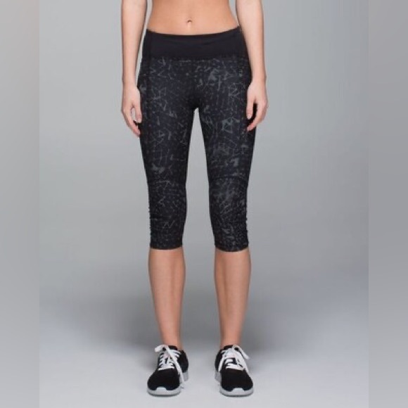 lululemon athletica Pants - LULULEMON BLACK CROPPED CAPRI STASH IT LEGGINGS